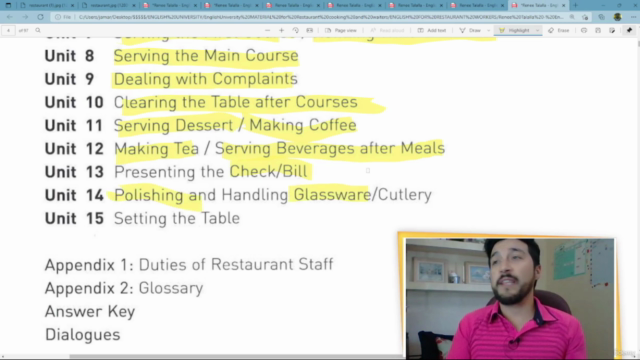 Inglés esencial para trabajadores de restaurantes Camareros – Screenshot 4