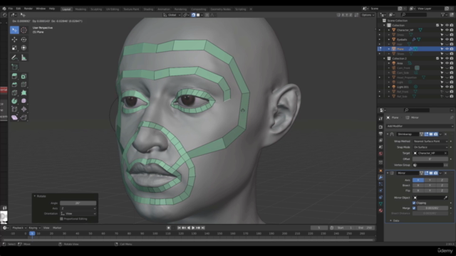 Female Game Character Creation in Blender Tutorial – Screenshot 2