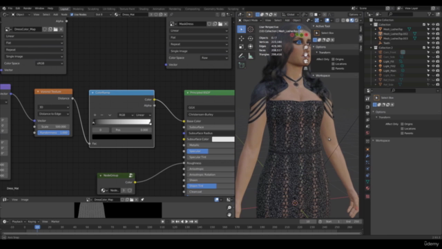 Female Game Character Creation in Blender Tutorial – Screenshot 3