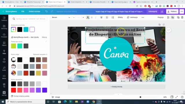 Canva 2 - Poziom Średniozaawansowany - Bądź Ekspertem Canvy – Screenshot 1