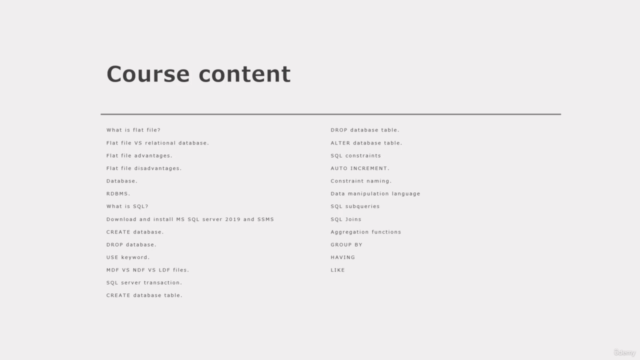 Learn SQL from scratch in Arabic - for beginners – Screenshot 1