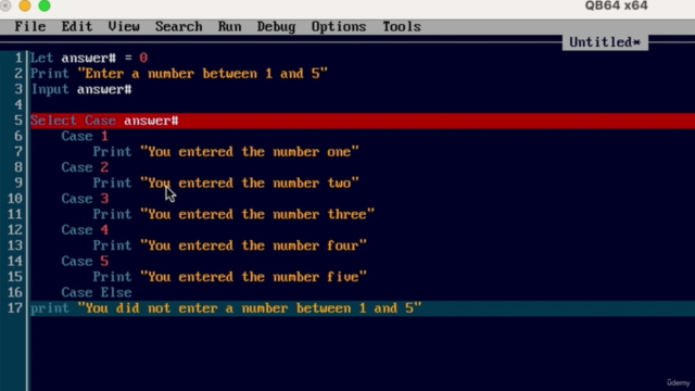 Beginning Coding Using QBasic – Screenshot 4