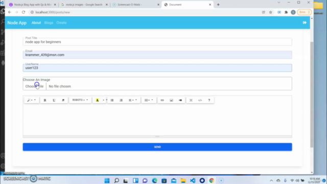 Node.js Blog App with Ejs & MongoDB – Screenshot 2