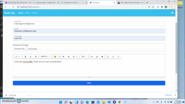 Node.js Blog App with Ejs & MongoDB – Screenshot 3