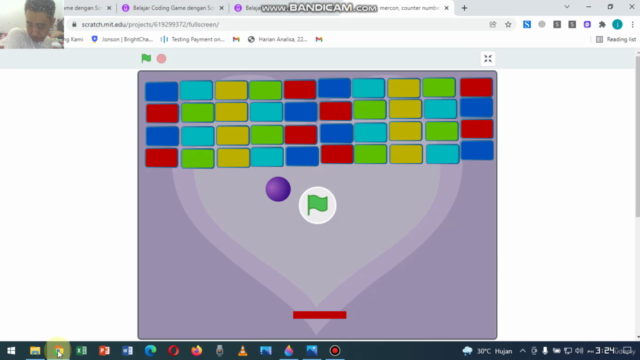 Belajar Coding Game Blocky Breaker dengan Scratch 3 – Screenshot 2