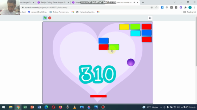 Belajar Coding Game Blocky Breaker dengan Scratch 3 – Screenshot 3