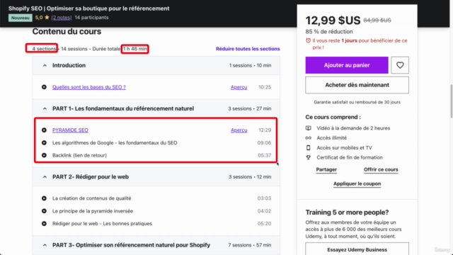 Shopify SEO | Optimiser sa boutique pour le référencement – Screenshot 2
