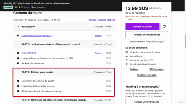 Shopify SEO | Optimiser sa boutique pour le référencement – Screenshot 3