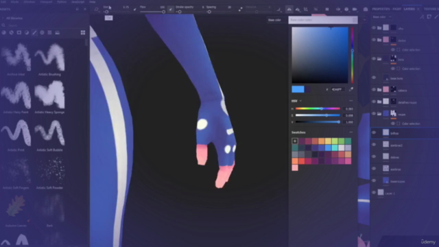 Personagem 3D HAND PAINTED com Blender e Substance Painter – Screenshot 4