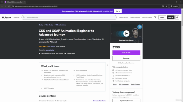 CSS and GSAP Animation: Beginner to Advanced journey – Screenshot 1