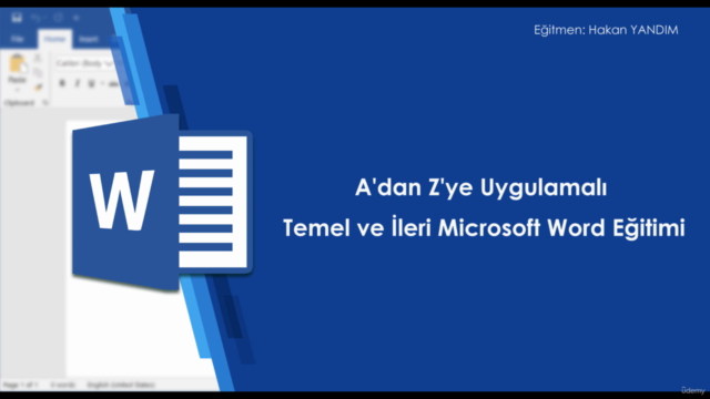 A'dan Z'ye Uygulamalı Temel ve İleri Microsoft Word Eğitimi – Screenshot 1