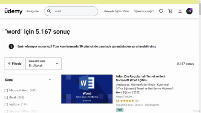 A'dan Z'ye Uygulamalı Temel ve İleri Microsoft Word Eğitimi – Screenshot 2