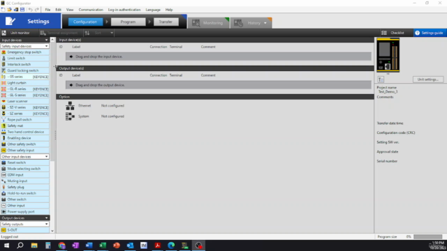 MCEP 2720 Machine Safety with Keyence GC Safety Controller – Screenshot 1