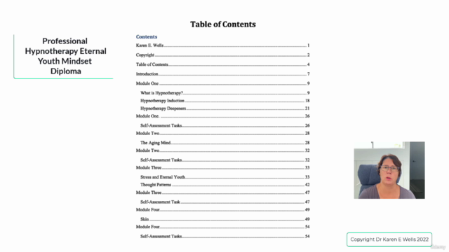 Professional Hypnotherapy Eternal Youth Mindset Diploma – Screenshot 2