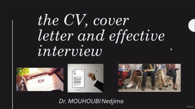the CV, cover letter and effective interview – Screenshot 1