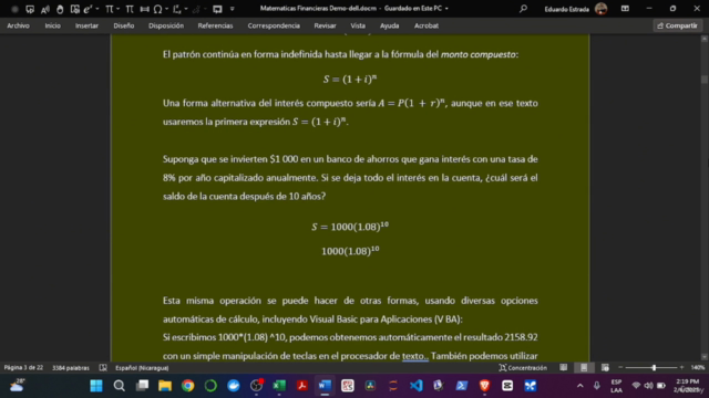 Matemáticas Financieras con Word, Excel y DeepSeek – Screenshot 2
