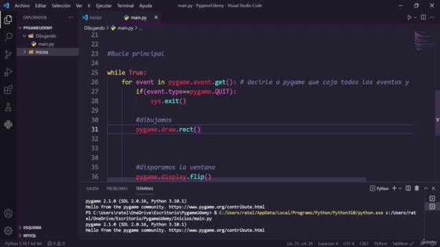 Curso de Programación Python y Juegos con Pygame – Screenshot 2