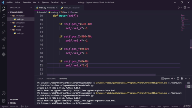 Curso de Programación Python y Juegos con Pygame – Screenshot 3