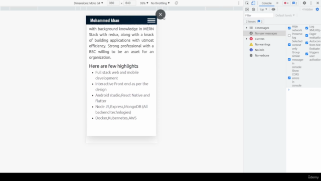 The Ultimate React JS responsive portfolio course – Screenshot 3