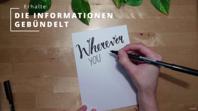 Handlettering für Anfänger:innen - Kalligraphie mit Brushpen – Screenshot 1