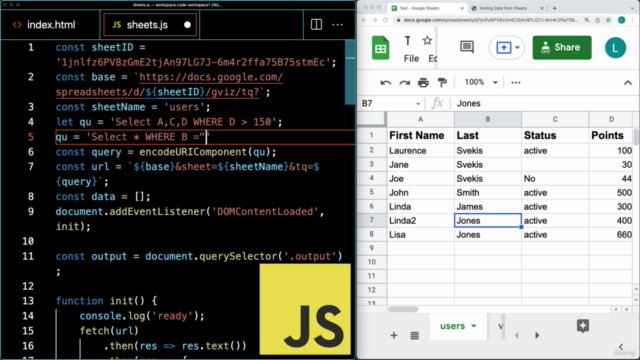 Spreadsheet Data query from JavaScript Frontend Code AJAX - Screenshot_02