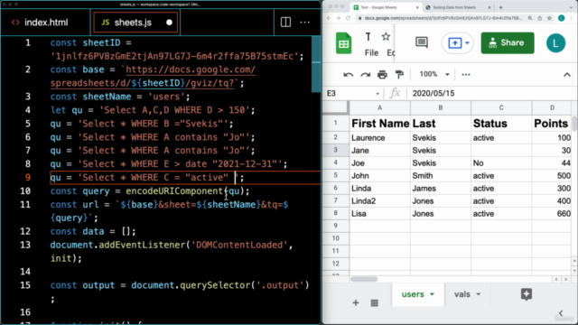 Spreadsheet Data query from JavaScript Frontend Code AJAX - Screenshot_04