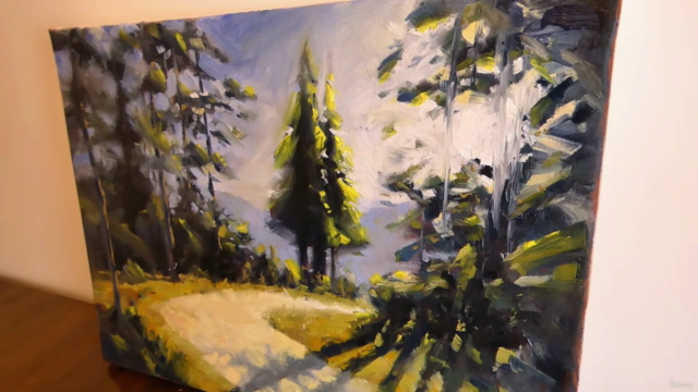 Loose Vibrant Painting - Forest Landscape - Oil or Acrylic – Screenshot 1
