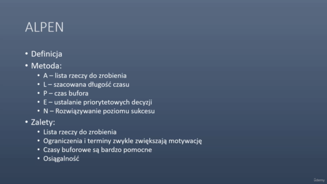 Kurs techniki planowania biznesowego – Screenshot 1
