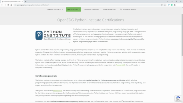 Python PCEP preparation - OpenEDG acredited video course – Screenshot 2