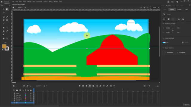 Introduction to Cartoon Background Creation: Adobe Animate – Screenshot 3