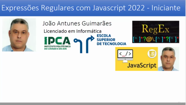 Expressões Regulares com Javascript 2022-Iniciante – Screenshot 1
