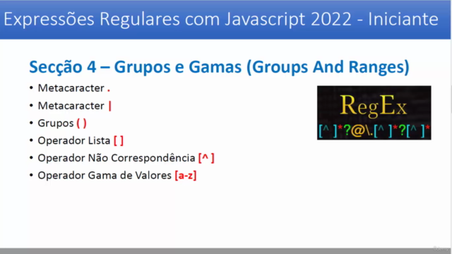 Expressões Regulares com Javascript 2022-Iniciante – Screenshot 3
