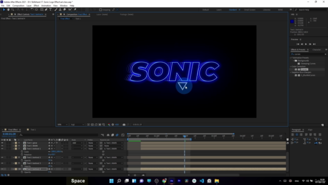 Sonic Text Logo Animation for Beginners using After Effects – Screenshot 3