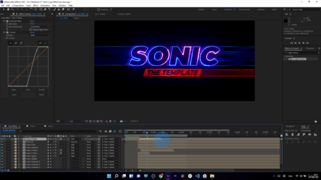 Sonic Text Logo Animation for Beginners using After Effects – Screenshot 4