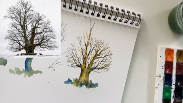 Trees for Beginners - From Sketching to Watercolor Painting - Screenshot_01