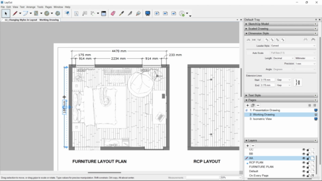 The Complete Layout for Sketchup Course for Interior Design – Screenshot 3