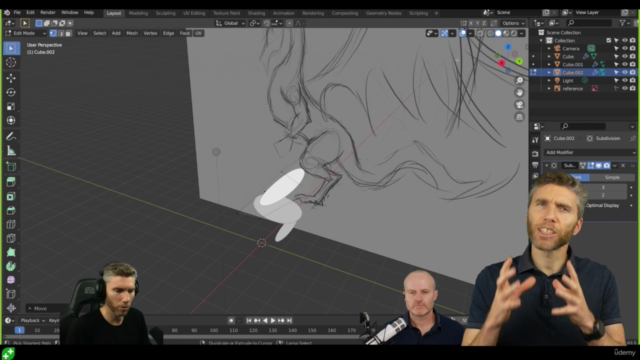 Introduction To 3D Sculpting In Blender - Model A Dragon – Screenshot 1