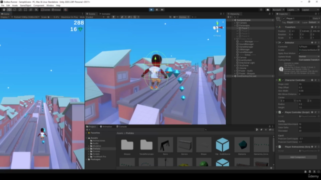 Aprende a crear un videojuego Endless Runner en 3D con Unity – Screenshot 1