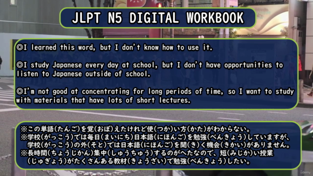 Online Japanese JLPT N5 Digital Workbook : Beginner Level – Screenshot 1
