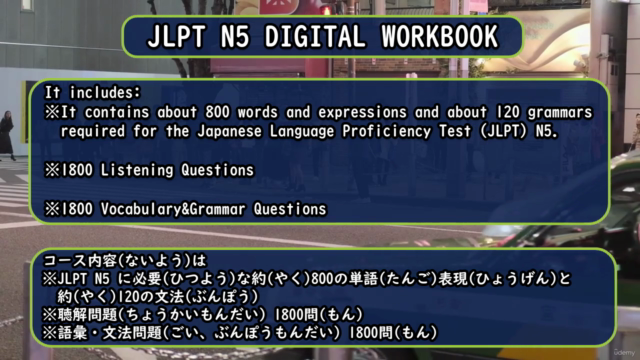 Online Japanese JLPT N5 Digital Workbook : Beginner Level – Screenshot 3