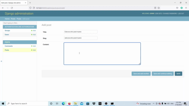 Crea un Blog con Django & Sistema de comentarios – Screenshot 3