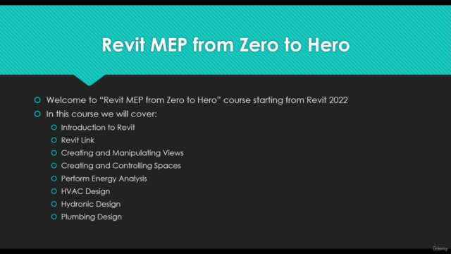 Revit MEP 2022 from Zero to Hero – Screenshot 1