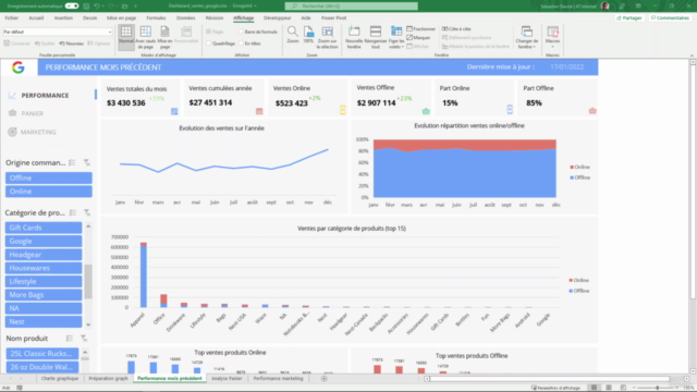 Créez un Dashboard Excel Ultra professionnel ! – Screenshot 1