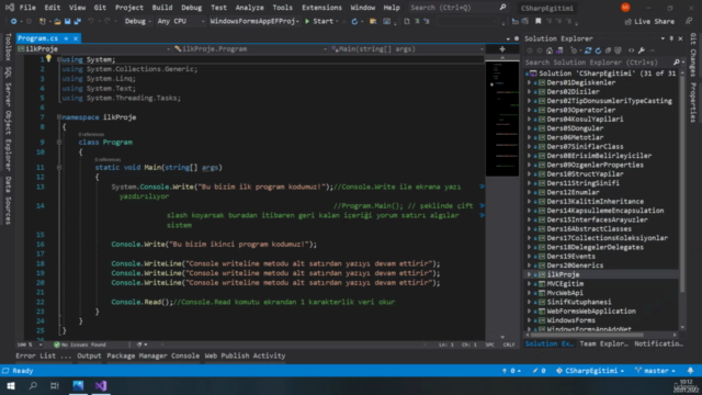 Sıfırdan Full Stack C# .NET Developer Olun! (58+ Saat) – Screenshot 1