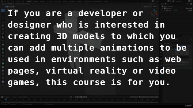 Animation and Action Editor practices Blender and Three.js – Screenshot 1