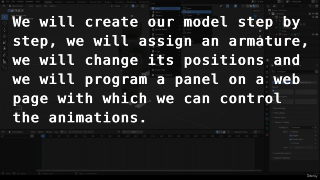 Animation and Action Editor practices Blender and Three.js – Screenshot 3