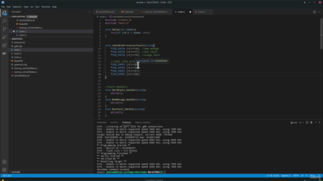 ARM BareMetal Scheduler(RTOS functionality)and device driver – Screenshot 4