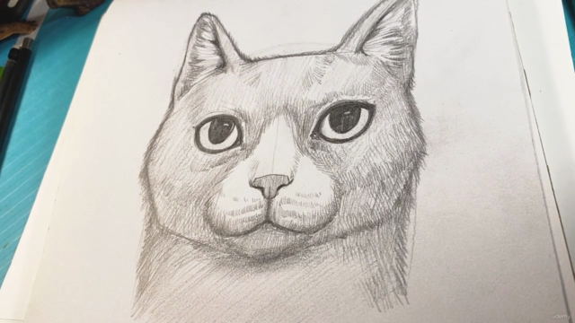 How to Draw Cat Portrait | Pencil Pet Cats Drawing Animal - Screenshot_04