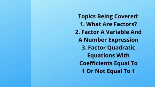 Math Factoring Numbers And Quadratics Learning – Screenshot 2