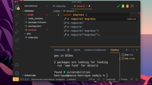 Déployer PHP, Node.js avec Nginx et grâce à Docker – Screenshot 1